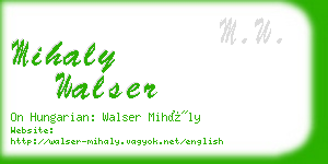 mihaly walser business card